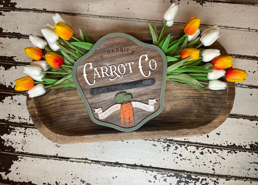 Carrot Co sign, Easter sign, spring decor