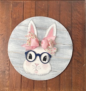 Bunny with Glasses, Easter sign