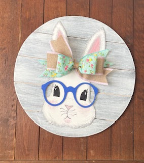 Bunny with Glasses, Easter sign