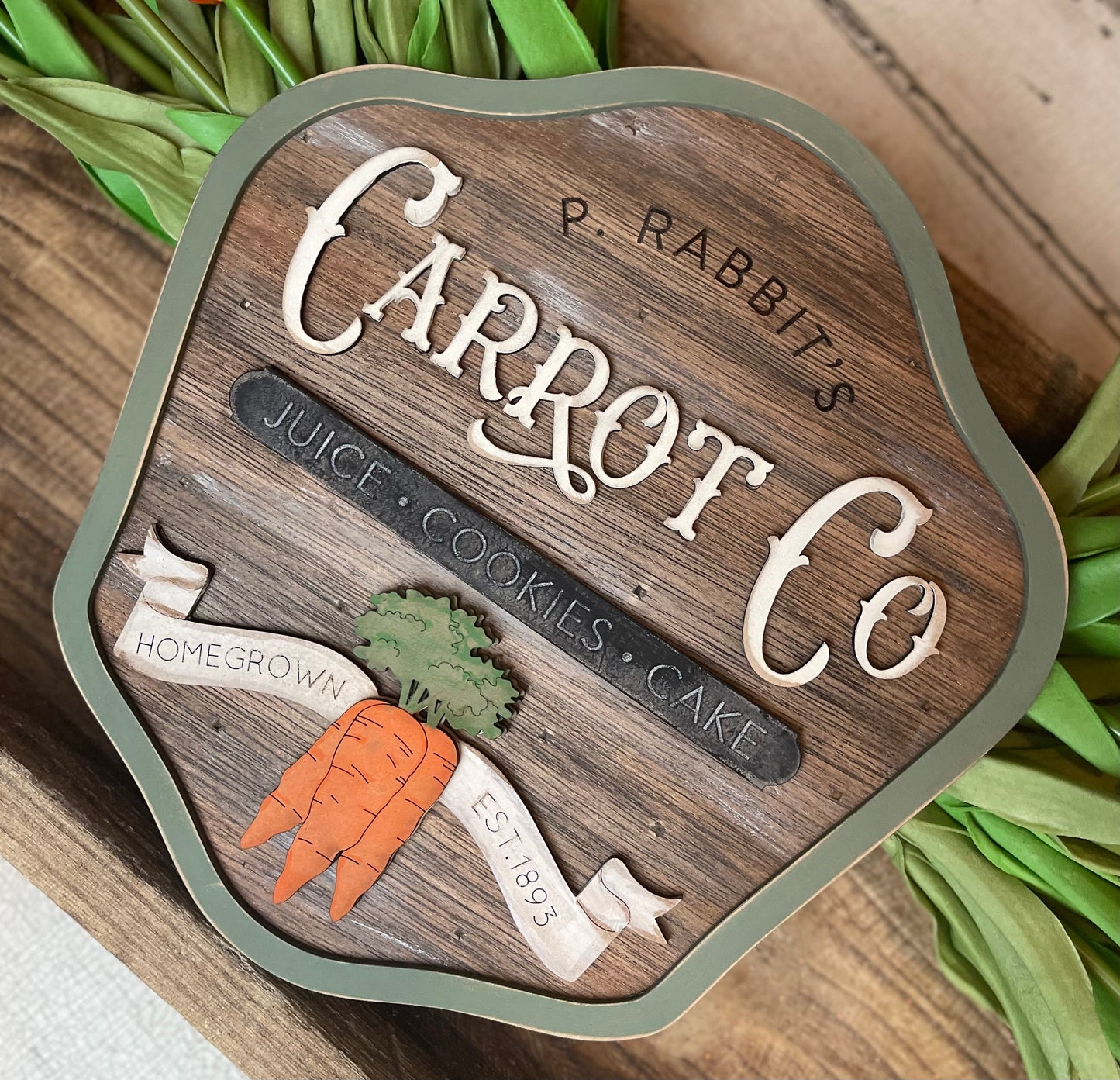 Carrot Co sign, Easter sign, spring decor