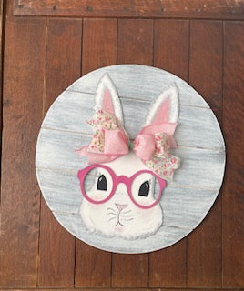 Bunny with Glasses, Easter sign