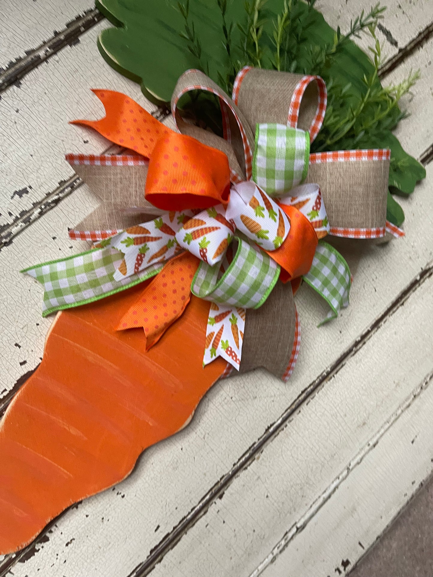 Wood Carrot,  Spring Door Hanger