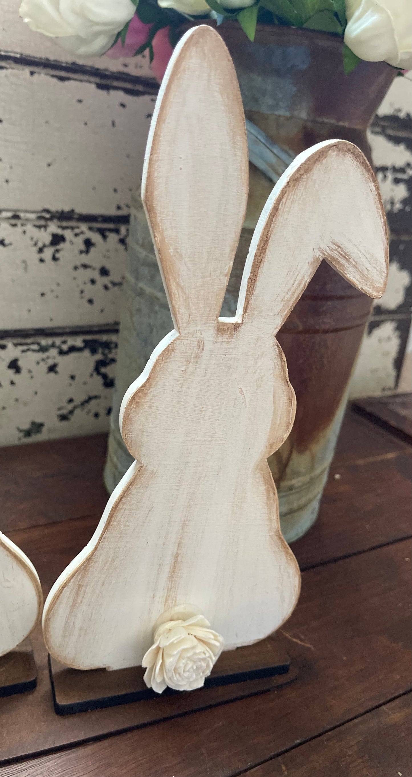 Bunny trio, farmhouse bunny decor