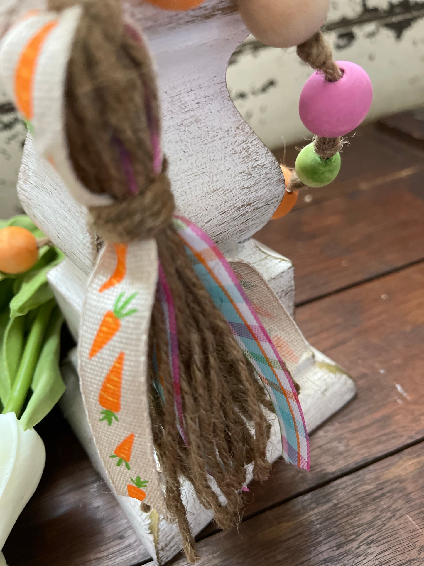 Easter basket beaded garland, egg hunt basket beaded garland